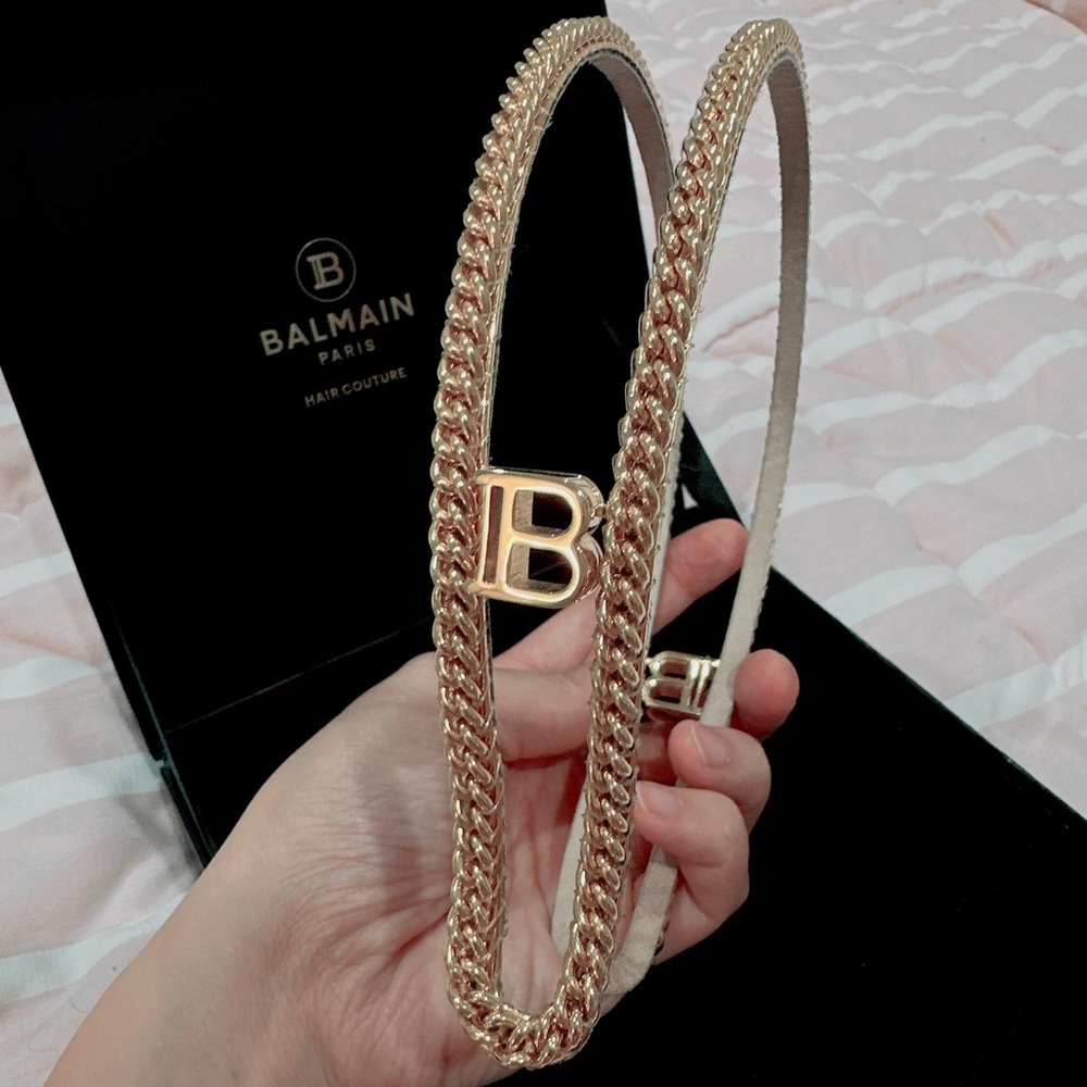 Balmain 18K Gold Plated Headband Limited Edition